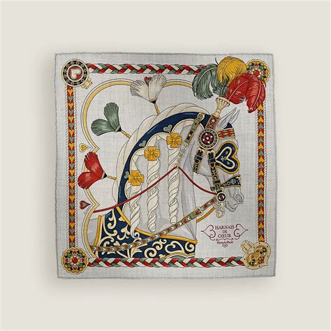 hermes harnais de coeur scarf|Harnais de Coeur scarf 45 .